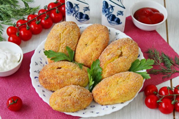 Зразы картофельные с мясом в духовке